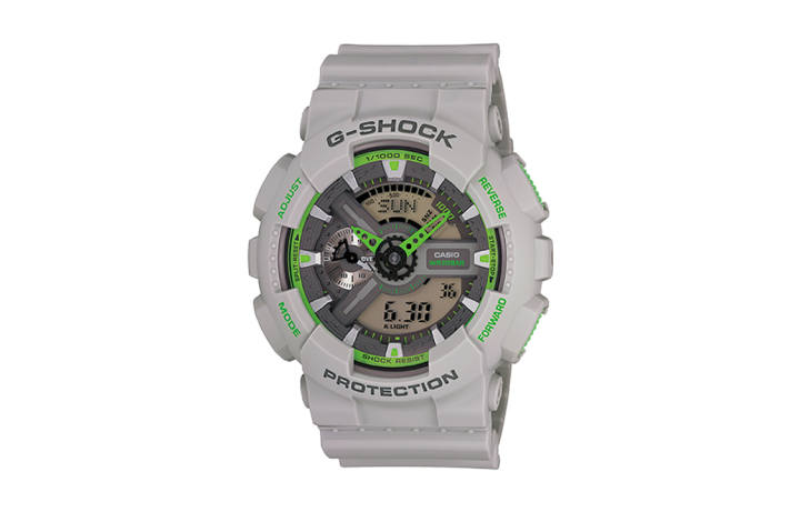 CASIO CASIO Men Liquid Crystal/Analog Dual Display Series Gray Watch GA-110TS-8A3
