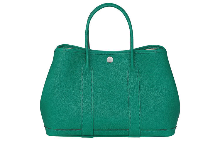 HERMES Garden Party Negonda Calfskin Handbag 30 Women's U1 Vert Verone Nouveau Verona Green