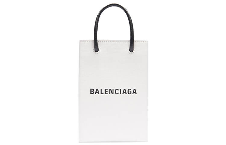 Balenciaga Calfskin Tote Bag, Shopping Bag, Cell Phone Pouch, Handbag, Crossbody Bag Regular Women's White