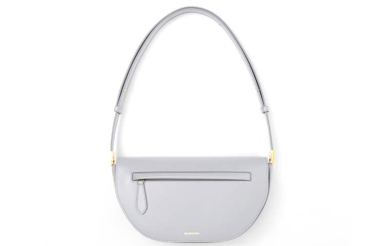 Burberry Olympia Calfskin Shoulder Bag, Crescent Bag, Portable Crossbody Bag, Shoulder Bag Women's Light Gray