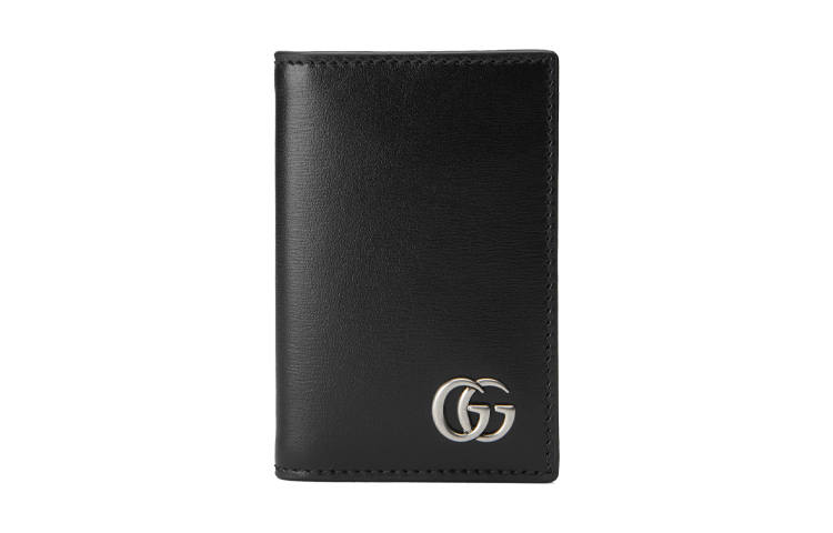 GUCCI GG Marmont Leather Card Holder Card Holder Men's Black