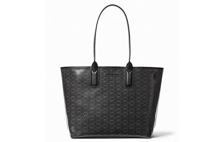 MICHAEL KORS Canvas Tote Bag, Shopping Bag, Shoulder Bag Regular Women's Black