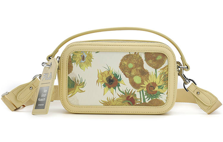 FILA PU Synthetic Leather Handbag Regular Women's Fatty Wax Yellow
