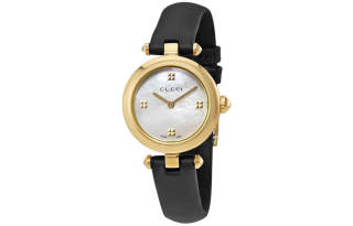 GUCCI Diamantissima Wrist Watches Quartz Movement Leather Strap Mother of Pearl Color Watch Dial Women's Watch