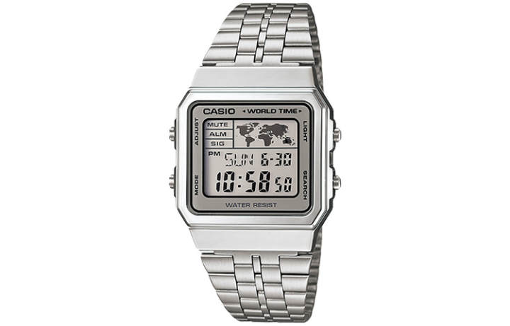 CASIO CASIO YOUTH Block Quartz Movement Stainless Steel Strap Watch Men's Watches Gray Dial
