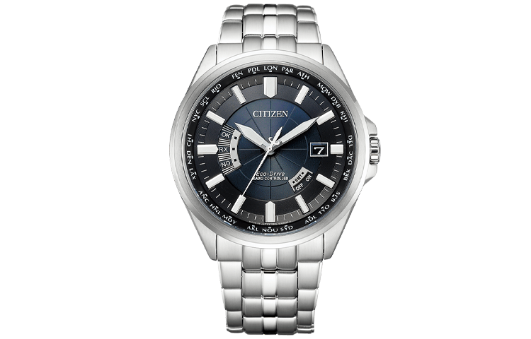 CITIZEN Light Powered Quartz Movement Stainless Steel Strap Watch Men's Watches Blue Dial