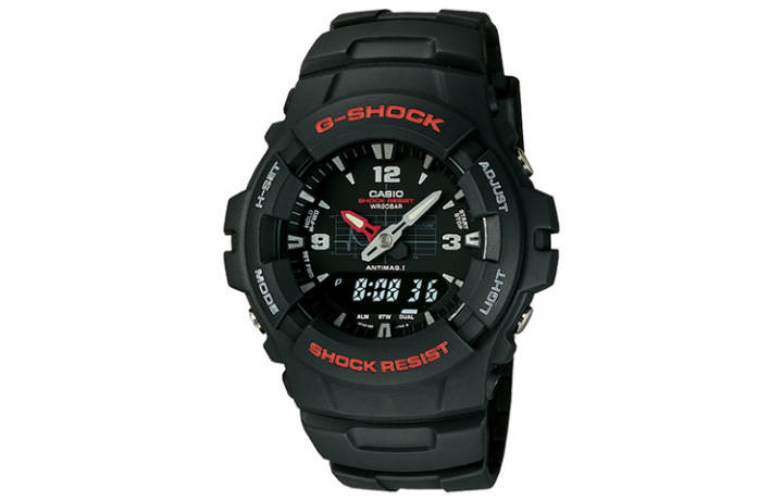 CASIO CASIO Women's Liquid Crystal/Analog Dual Display Series Black Watch G-100-1B