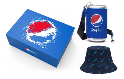 Pepsi Pu Shoulder Bag Unisex Blue