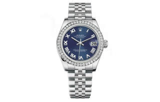ROLEX Automatic Mechanical Movement Women's Watch 31mm Blue Dial Stainless Steel 18K White Gold Watch Case
