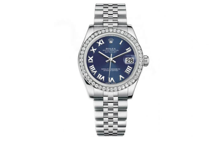 ROLEX ROLEX Automatic Mechanical Movement Women's Watch 31mm Blue Dial Stainless Steel 18K White Gold Watch Case