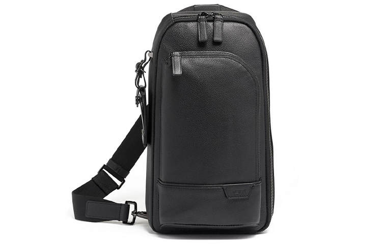 TUMI TUMI Leather Sling Bag Men's Black