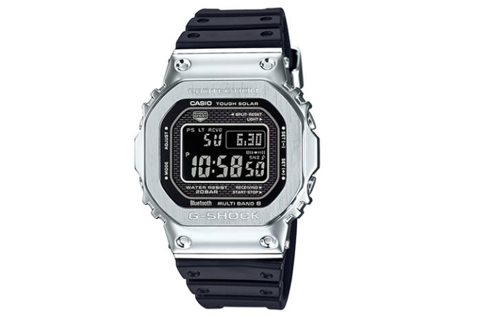 CASIO CASIO B5000 Collection All Metal Solar Quartz Movement Resin Strap Watch Men's Watches Black Dial
