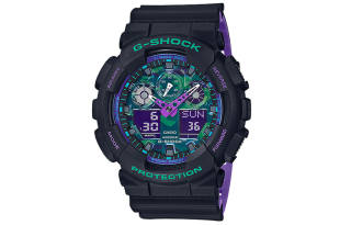 G-SHOCK G SHOCK Chameleon Quartz Movement Resin Strap Watch Men's Watches Green Dial