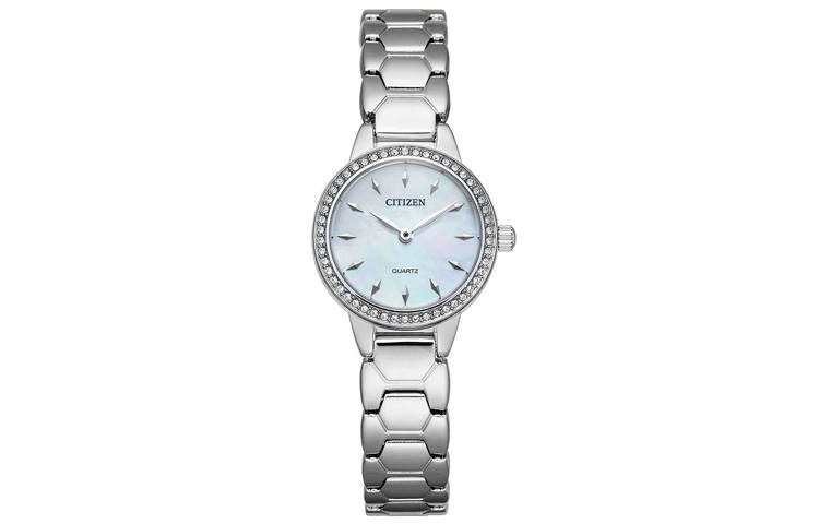 CITIZEN Quartz Movement Stainless Steel Strap Watch Women's Watch Mother of Pearl Color Watch Dial