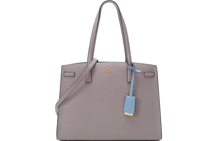 TORY BURCH TORY BURCH Walker Satchel Bag Gray Heron