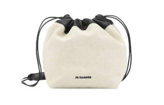 JIL SANDER Canvas With Sheepskin Canvas Bag, Bucket Bag, Tote Handbag, Crossbody Bag Women's White/Black