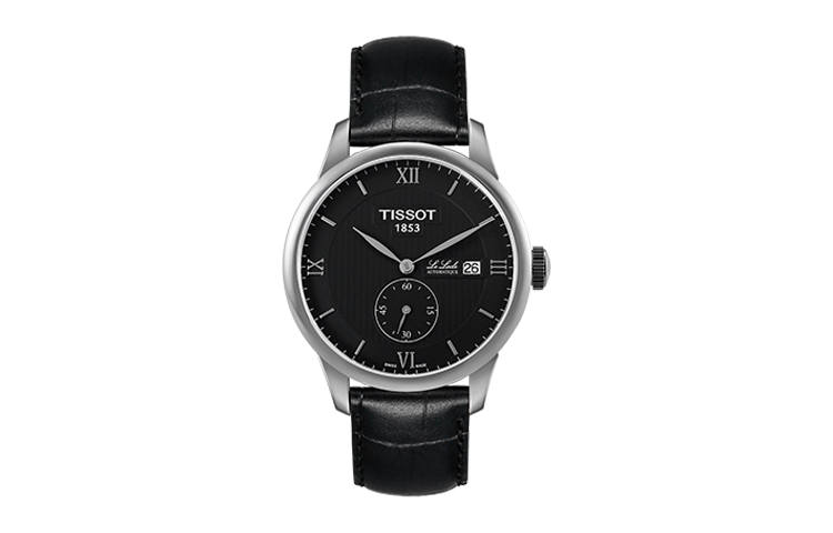 TISSOT Automatic Mechanical Movement Men's Watches Watch 39.3mm Black Dial Stainless Steel Case Leather Strap