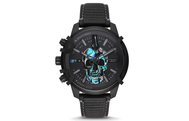 DIESEL Wrist Watches Quartz Movement Leather Strap Black Dial Men's Watches DZ4576