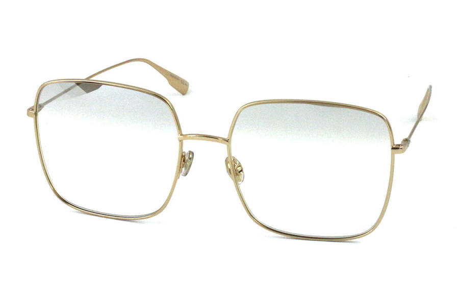 DIOR Metal Square Sunglasses Unisex Gold