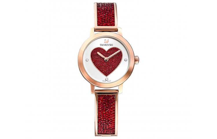 Swarovski Cosmic Rock Collection Wrist Watches Quartz Movement Stainless Steel Strap 29mm Red Watch Dial Women's Watch