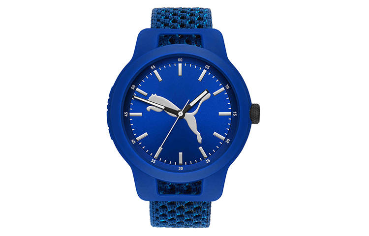 PUMA Reset V1 Series Wrist Watches Quartz Movement Fabric Strap 41mm 43mm Blue Dial Men's Watches P5057