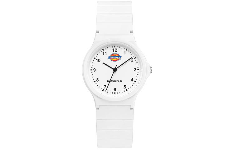 Dickies 320 Dix Wrist Watches Quartz Movement Silicone Strap White Dial Women's Watch