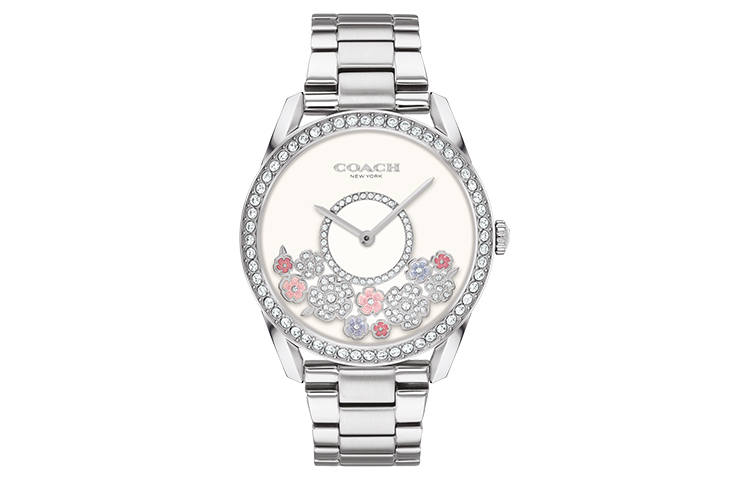 COACH PRESTON Wrist Watches Quartz Movement Stainless Steel Strap White Dial Women's Watch