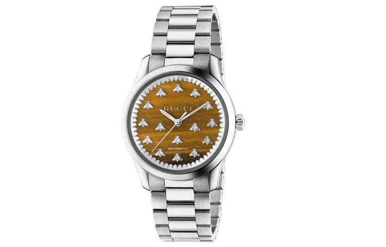 GUCCI G Timeless Collection Wrist Watches Automatic Mechanical Movement Stainless Steel Watchband Gold Dial