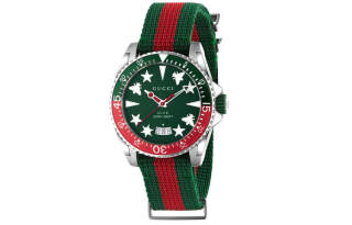 GUCCI Dive Collection Wrist Watches Quartz Movement Green Dial Women's Watch