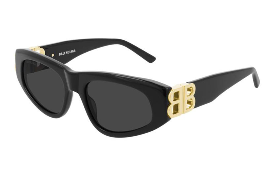 Balenciaga Oval Sunglasses Women's Black