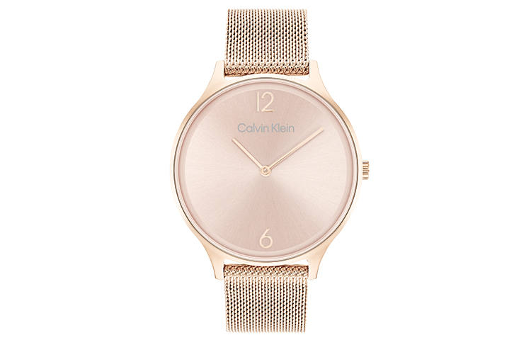 CALVIN KLEIN Wrist Watches Quartz Movement Stainless Steel Watchband 36mm Rose Gold Watch Dial Women's Watch