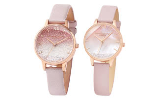 OLIVIA·BURTON Wrist Watches Quartz Movement Leather Strap 30mm Pink Watch Dial Women's Watch OB16US57+OB16US64
