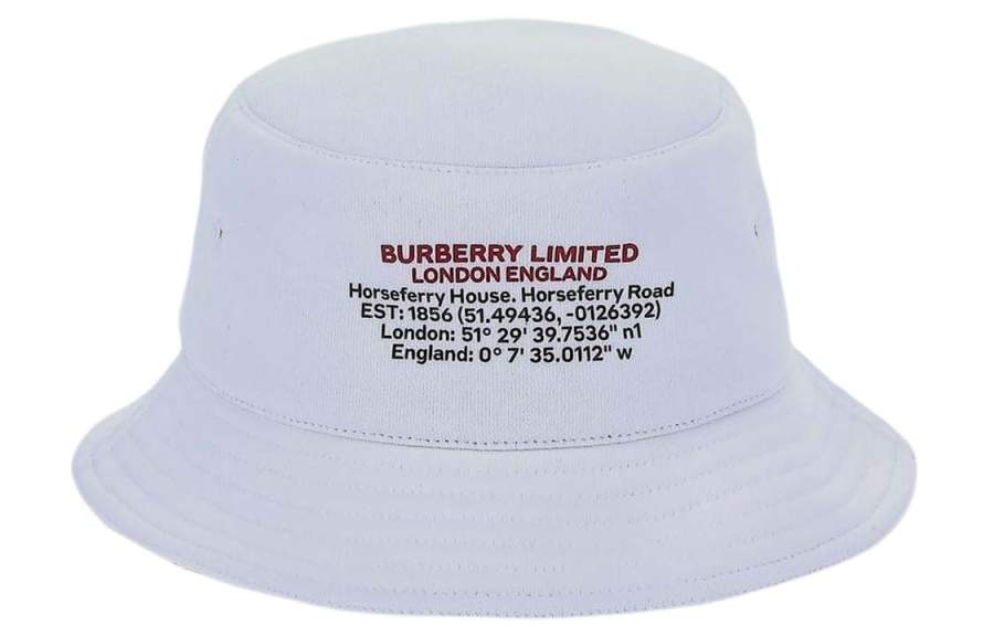 Burberry Location Print Cotton Bucket Hat