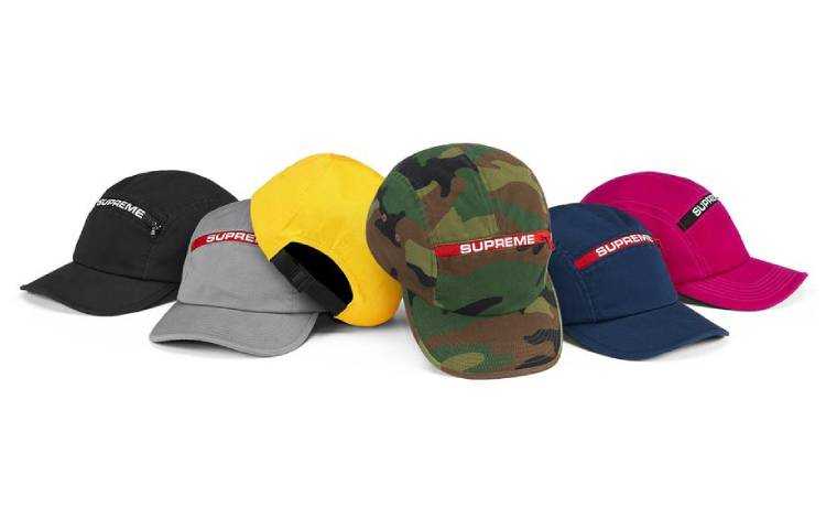 Supreme Supreme 100% Cotton Twill Cotton Fabric Baseball Caps Unisex Black/Gray/Yellow/Green/Blue/Fuchsia