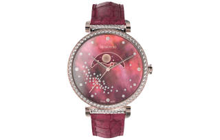 Swarovski Collection Wrist Watches Quartz Movement Leather Strap 36mm Red Watch Dial Women's Watch
