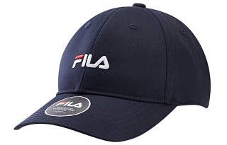 FILA Cotton Baseball Caps Unisex Dark Blue/White