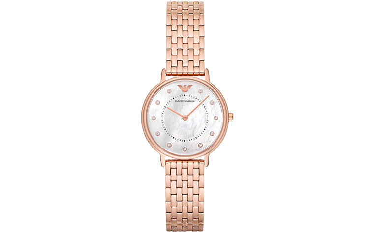 EMPORIO ARMANI Wrist Watch Quartz Movement Stainless Steel Strap Mother of Pearl Color Watch Dial Women's Watch Casual