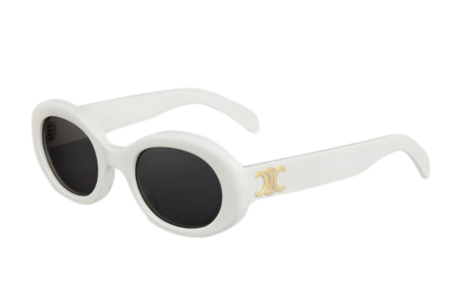 CELINE CELINE Triomphe 01 Sunglasses In Acetate White