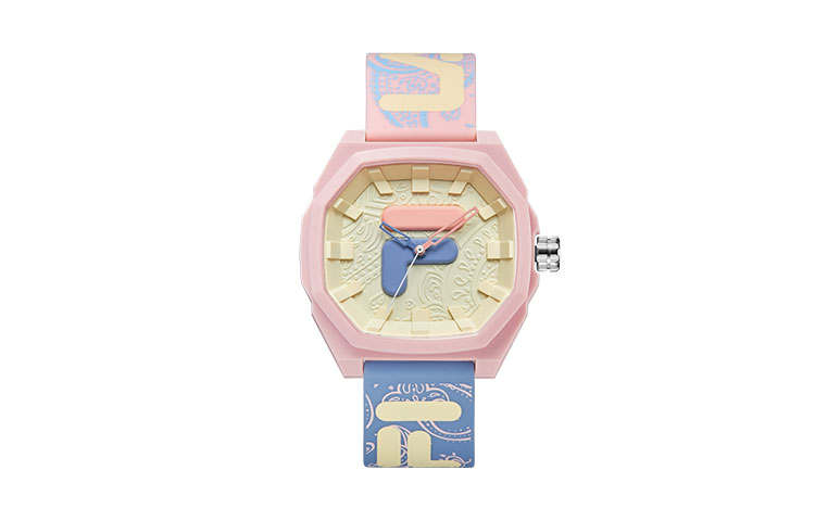 FILA Wrist Watches Quartz Movement Silicone Strap Yellow Watch Dial Unisex