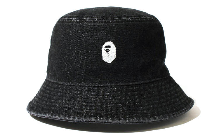 A BATHING APE Bape Denim One Point Bucket Hat