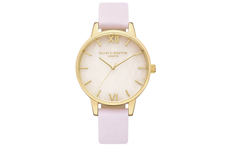 OLIVIA·BURTON Wrist Watches Quartz Movement Leather Strap 34mm Pink Watch Dial Women's Watch OB16SP20