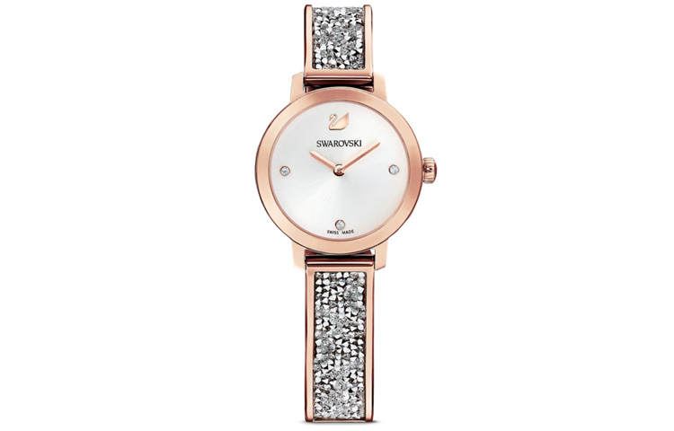 Swarovski Cosmic Rock Wrist Watches Quartz Movement Stainless Steel Strap White Dial Women's Watch