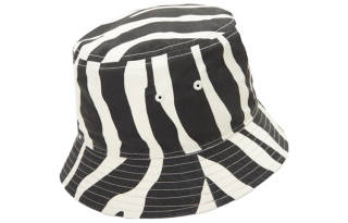 Converse Zebra Print Cotton Bucket Hats Unisex Black White