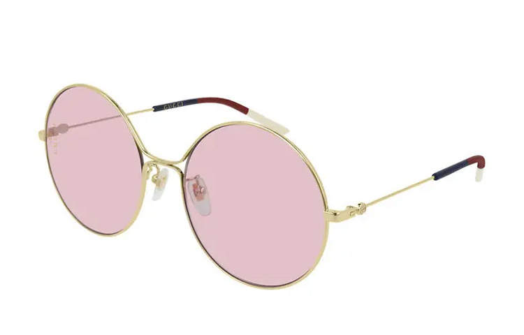 GUCCI Metal Round Sunglasses Women's