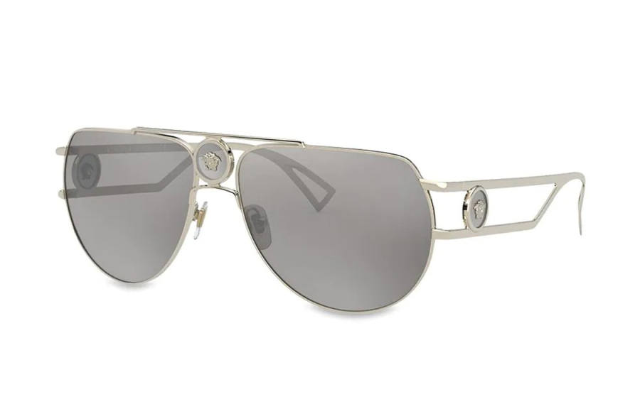 VERSACE VERSACE Eyewear Double Bridge Aviator Frame Sunglasses