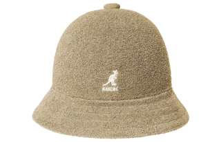 KANGOL Acrylic Bucket Hats Unisex Oat