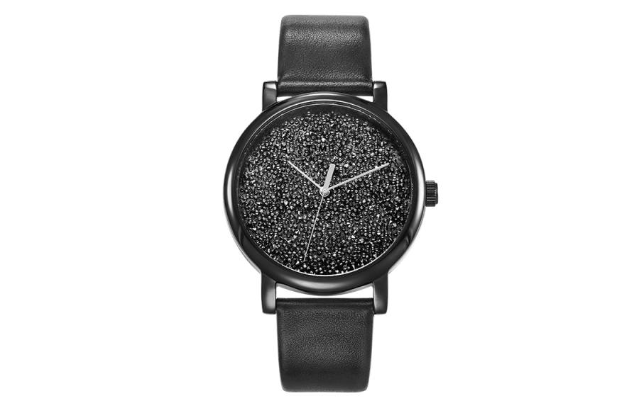 TIMEX Wrist Watches Quartz Movement Leather Strap 38mm Black Dial Women's Watch