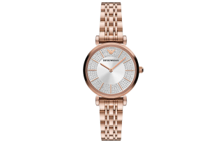 EMPORIO ARMANI Wrist Watches Quartz Movement Stainless Steel Strap 32mm Silver Dial Women's Watch