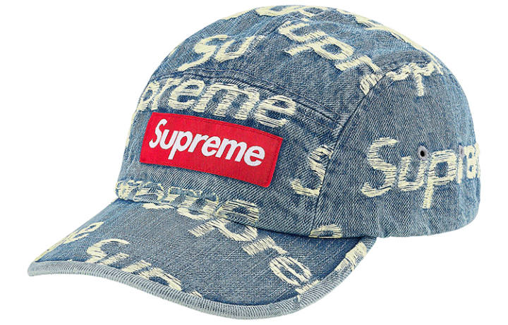 Supreme Supreme Frayed Logos Denim Camp Cap
