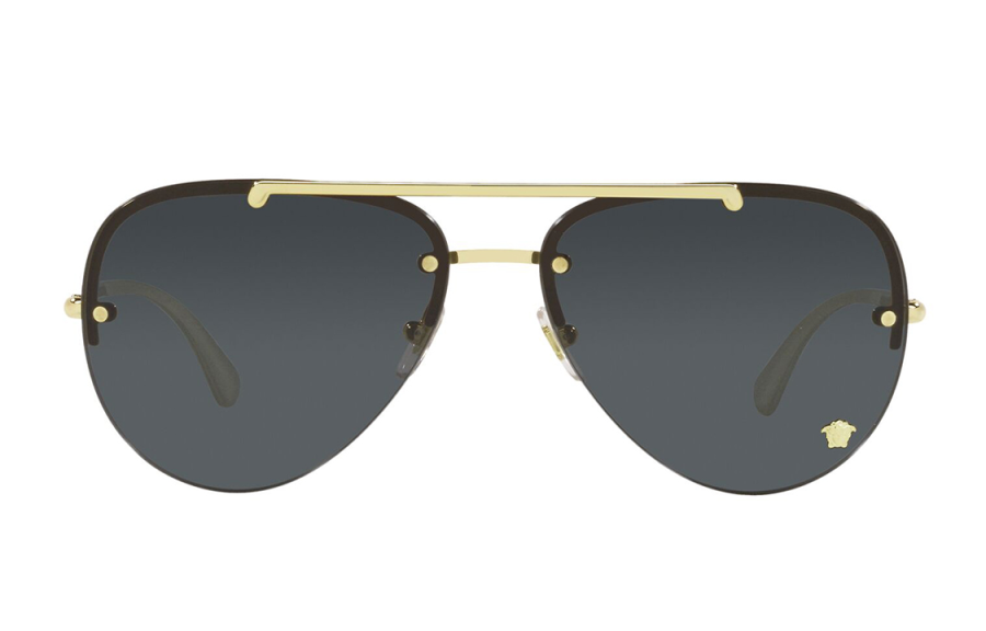 VERSACE VERSACE Eyewear Medusa Glam Aviator Frame Sunglasses